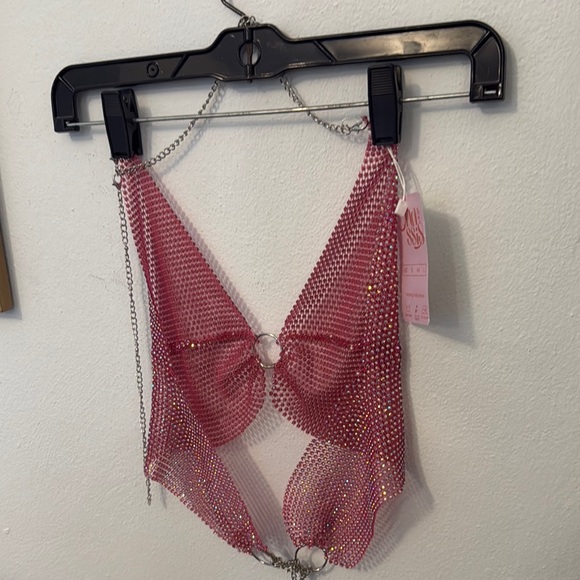 Pink Rhinestone Chain Top - Picture 3 of 3